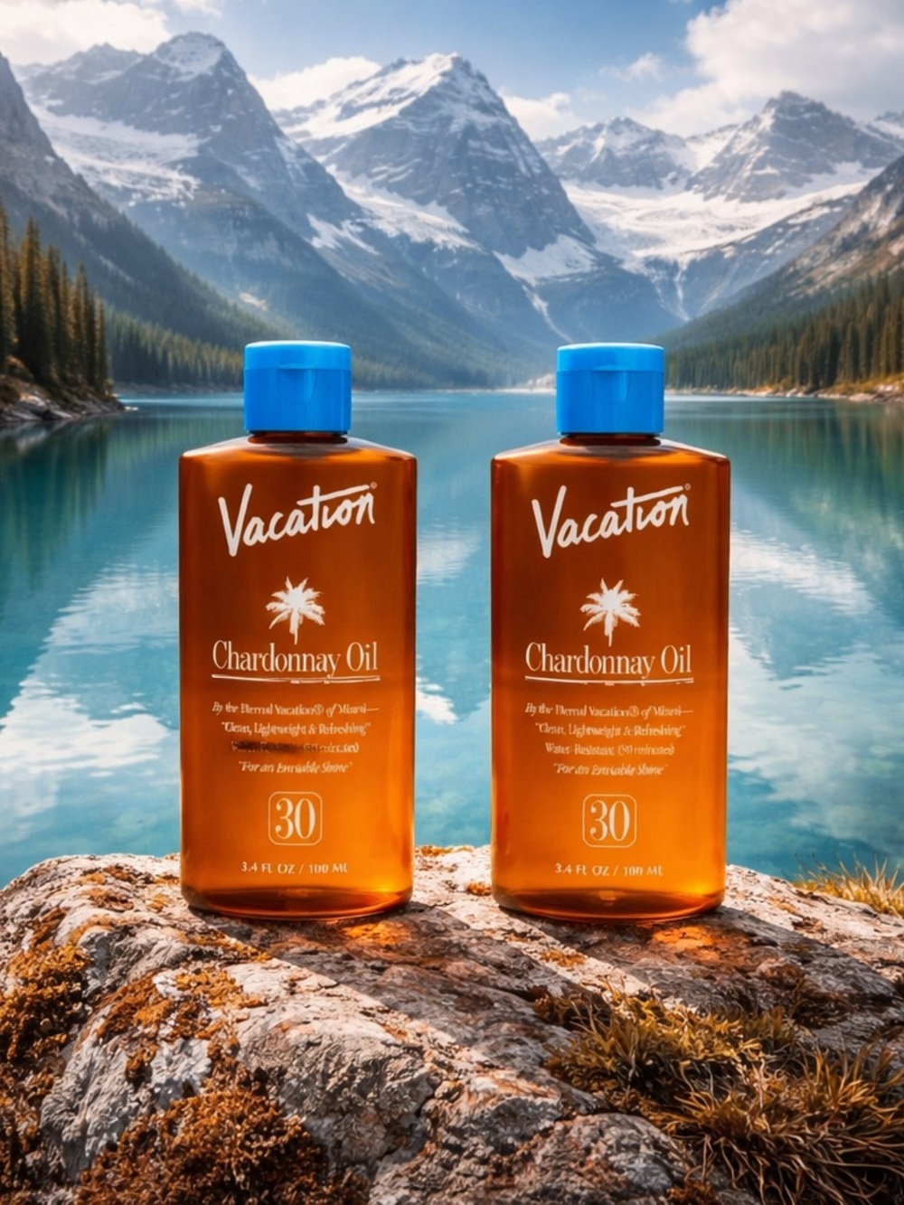 (2-PACK) Vacation Chardonnay Oil SPF 30 Sunscreen - Blue